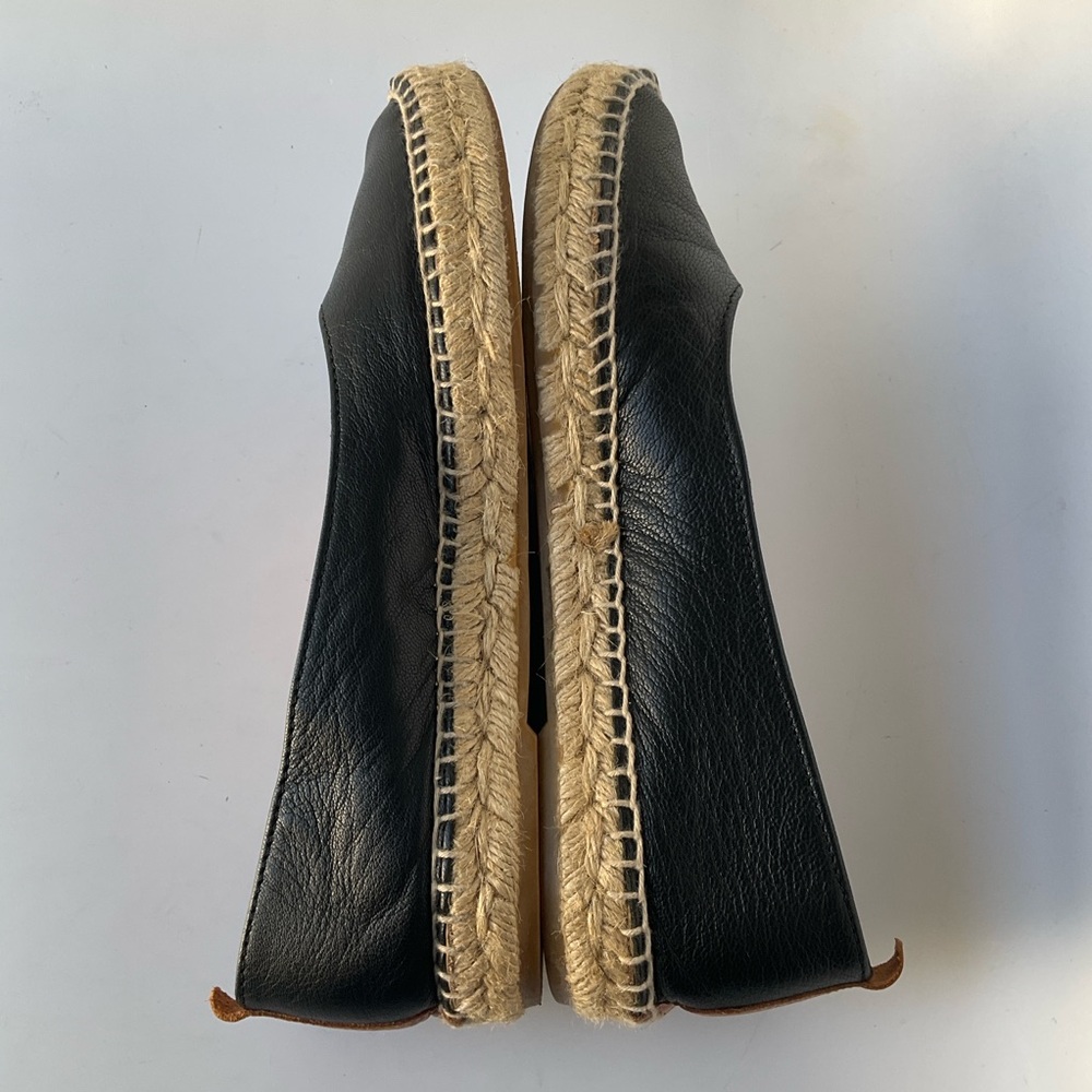 Matt Bernson Valencia Black Leather Espadrilles Size 6 Made in Spain - Picture 12 of 14